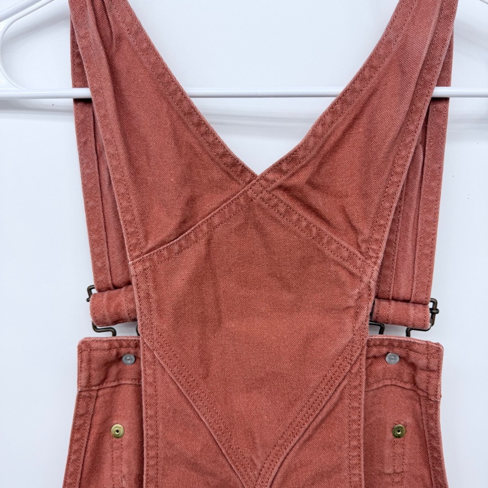 Patagonia All Seasons Hemp Canvas Bib Overalls Womens XS Rust Red Utility - Picture 7 of 11